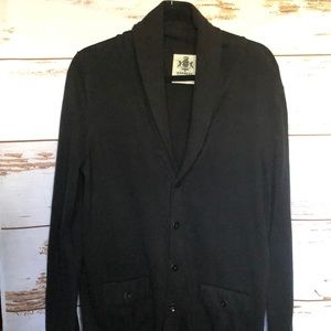 Express Men’s Shawl Collar Black Cardigan Medium